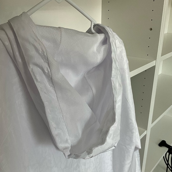 Zyia Women’s Front Zip Long Sleeve White Bomber Windbreaker Jacket Large - Picture 7 of 12